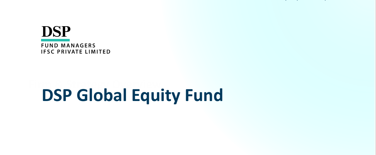 DSP Global Equity Fund deck - Page 1